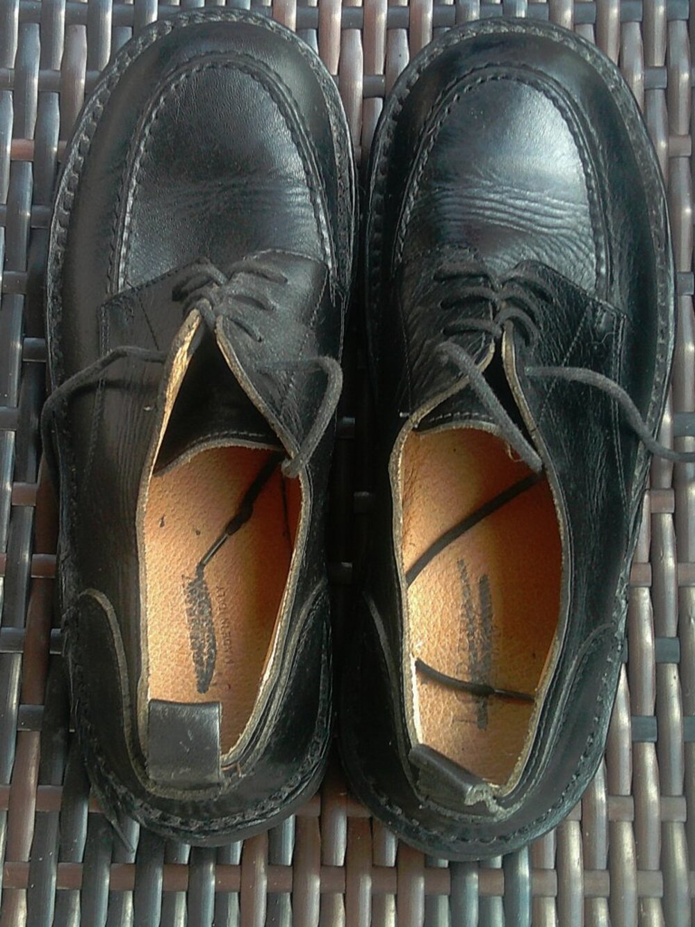J. Crew Italy Black Leather Lug Sole Oxford Shoe 9